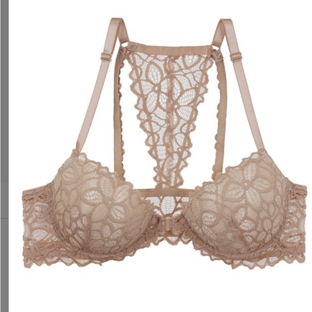 Racerback lace push-up bra 34B